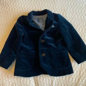 Zara Blue Velvet Blazer